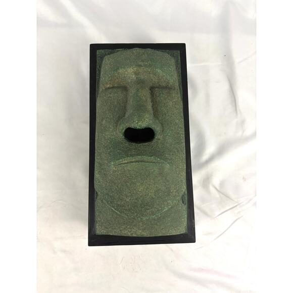VTG Moai Tissue Box Holder Cover Easter Island Head Tiki Rotary Hero -Cover only - Picture 8 of 16